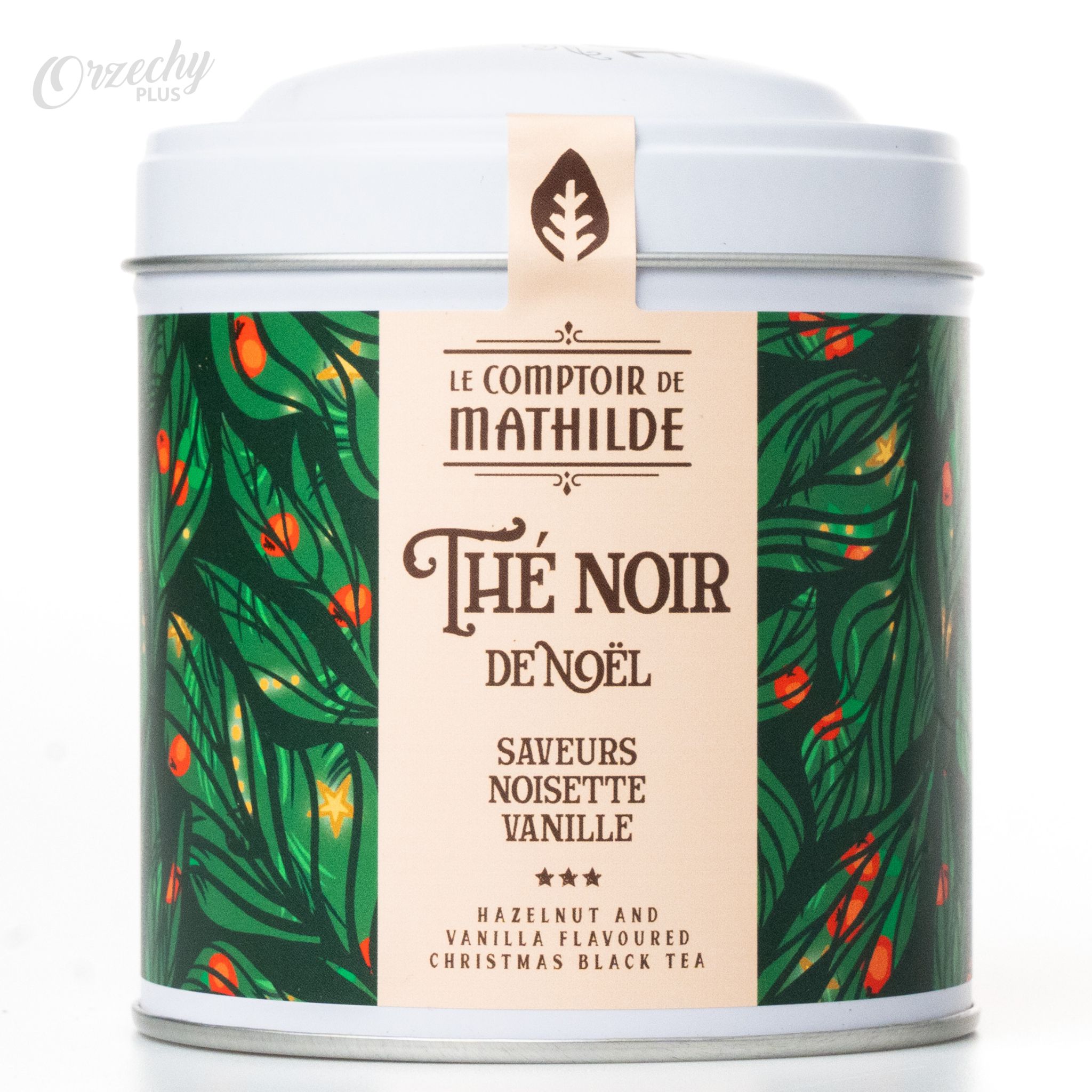 Świąteczna czarna herbata z orzechami laskowymi i wanilią „MATHILDE“, 100 g