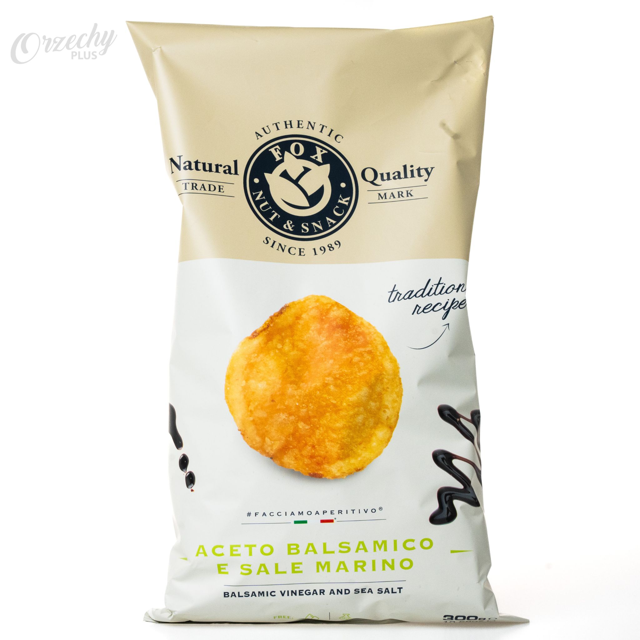 Chipsy ziemniaczane z octem balsamicznym i solą morską „FOX“, 300 g