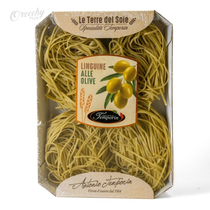 Linguine „PASTIFICIO TEMPORIN” z zielonymi oliwkami, 250 g