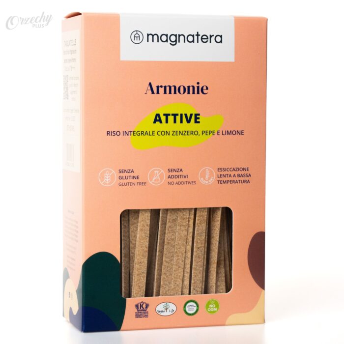 Makaron z brązowego ryżu „MAGNATERA” z imbirem, pieprzem i cytryną, 250 g